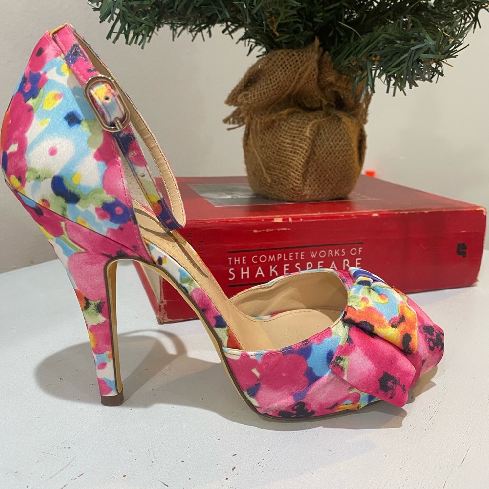Mina Floral Satin Sandals